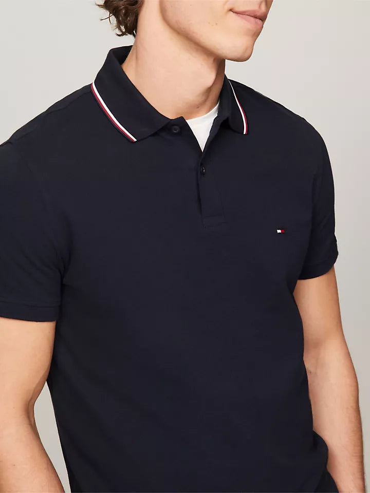 Playera Tommy Hilfiger azul marino tipo polo