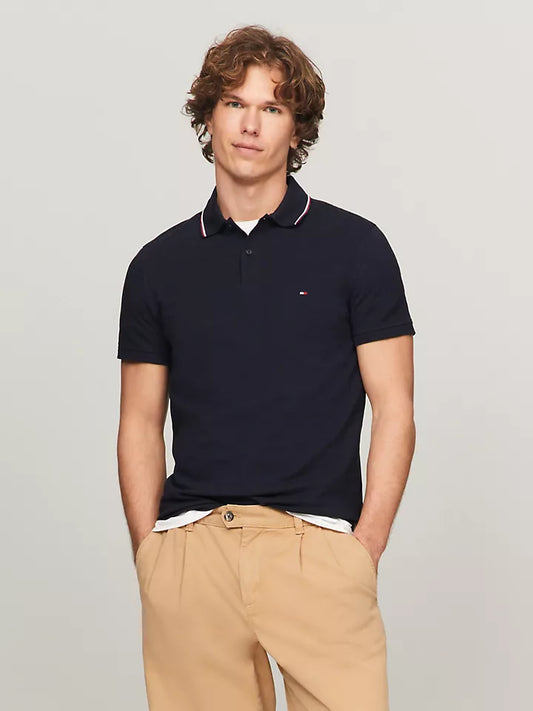 Playera Tommy Hilfiger azul marino tipo polo